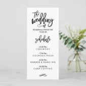 シックな手書き結婚のメニュー メニュー (スタンド正面)