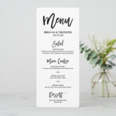 シックな手書き結婚のメニュー メニュー (スタンド正面)