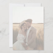 シックな手書き結婚スクリプトの2枚の写真 サンキューカード (裏面)