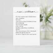 シックな手書き「披露宴」エンクロージャカード エンクロージャーカード (スタンド正面)