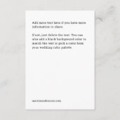 シックな手書き「披露宴」エンクロージャカード エンクロージャーカード (裏面)