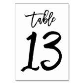 シックな手札付きテーブル番号札 | 表13 テーブルナンバー (裏面)