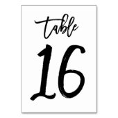 シックな手札付きテーブル番号札 | 表16 テーブルナンバー (裏面)