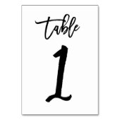 シックな手札付きテーブル番号札 | 表1 テーブルナンバー (裏面)