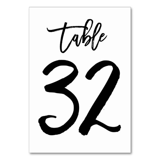 シックな手札付きテーブル番号札 | 表32 テーブルナンバー (正面)