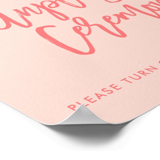 シックな手結婚文字の差し込み式のサイン ポスター (角)