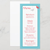 シックな折り紙結婚の鳥のメニュー メニュー (正面/裏面)