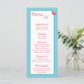 シックな折り紙結婚の鳥のメニュー メニュー (スタンド正面)