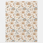 シックな折衷的ボホレインボーユニークホームアクセント フリースブランケット (正面)