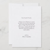 シックな押し花結婚のサンキューカード サンキューカード (裏面)