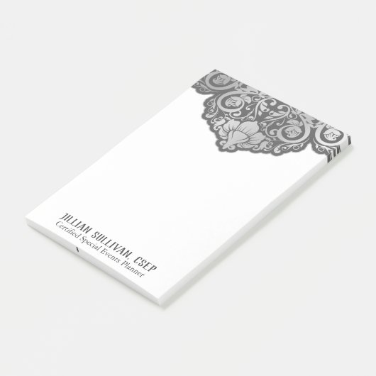 シックな抽象芸術アールデコ灰色の渦巻き ポストイット (アングル)