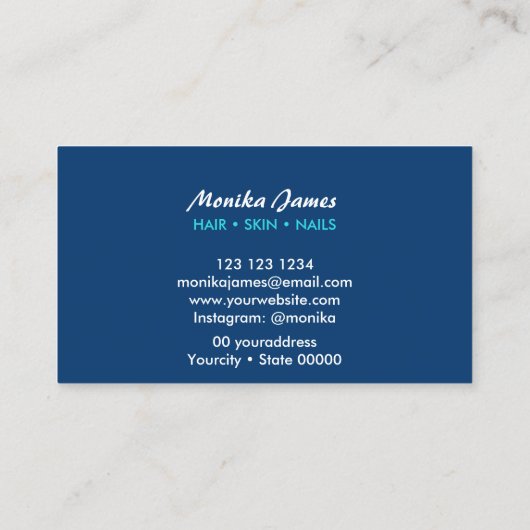 シックな抽象芸術カラフルインクウォーターカラーアート 名刺 (裏面)