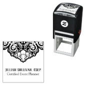 シックな抽象芸術グレーオンブラックスワール セルフインキングスタンプ (インサイチュ)