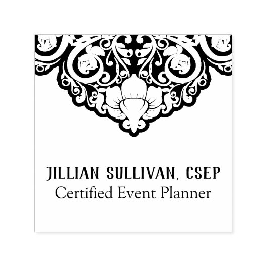 シックな抽象芸術グレーオンブラックスワール セルフインキングスタンプ (デザイン)