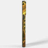 シックな抽象芸術ビビビッドフラクタルゴールデンスピラルイニシャル Case-Mate iPhoneケース (裏面 / 右)