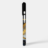 シックな抽象芸術ブラック金ゴールドフローラ Case-Mate iPhoneケース (裏面 / 左)