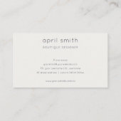 シックな抽象芸術赤面水の色の葉アポイントメント 名刺 (裏面)