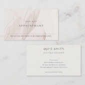 シックな抽象芸術赤面水の色の葉アポイントメント 名刺 (正面/裏面)