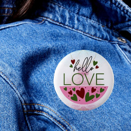 シックな挨拶： Hello Loveボタン 缶バッジ