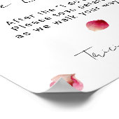 シックな振りかける愛の花びらトスオフ結婚ズ ポスター (角)