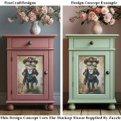 シックな擬人化スチームパンクカエルR4Fデコページ 薄葉紙