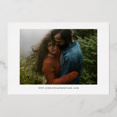 シックな救写真の日付 箔招待状 (裏面)