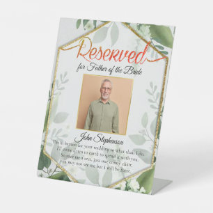 シックな救緑A座席の写真結婚の記念碑 台座サイン