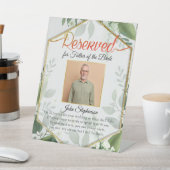 シックな救緑A座席の写真結婚の記念碑 台座サイン (インサイチュ)