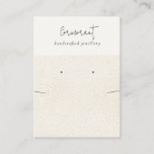 シックな斑点のある金ゴールドホワイトイヤリングネックレスディスプレイ 名刺 (正面)