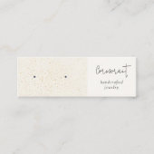 シックな斑点のある金ゴールドホワイトテクスチャイヤリングホルダー スキニー名刺 (正面)