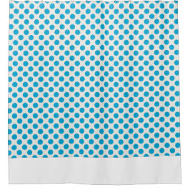 シックな斑点のある青と白のパターンのシャワーカーテン シャワーカーテン