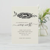 シックな新しいネストホームアドレスの変更の写真の移動 案内状 (スタンド正面)