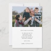 シックな新しいネストホームアドレスの変更の写真の移動 案内状 (裏面)