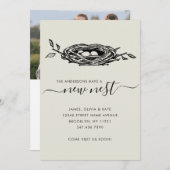 シックな新しいネストホームアドレスの変更の写真の移動 案内状 (正面/裏面)