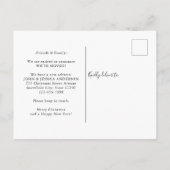 シックな新しいホームフォーザホリデーズリースフォトムービング 案内ポストカード (裏面)