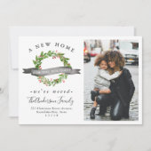 シックな新しいホームフォーザホリデーズリースフォトムービング 案内状 (正面)