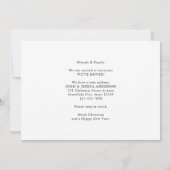 シックな新しいホームフォーザホリデーズリースフォトムービング 案内状 (裏面)