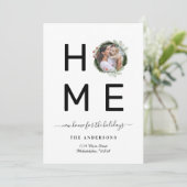 シックな新しいホームforホリデーズリースフォトムービング 案内状 (スタンド正面)