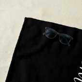 シックな新しいモノグラムナーズ白黒 ビーチタオル (インサイチュ)