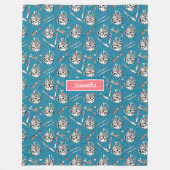 シックな新学期ギフトブランケットと名前をカスタムする フリースブランケット (正面)