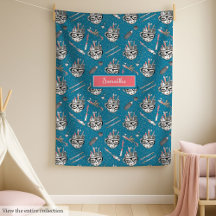 シックな新学期ギフトブランケットと名前をカスタムする