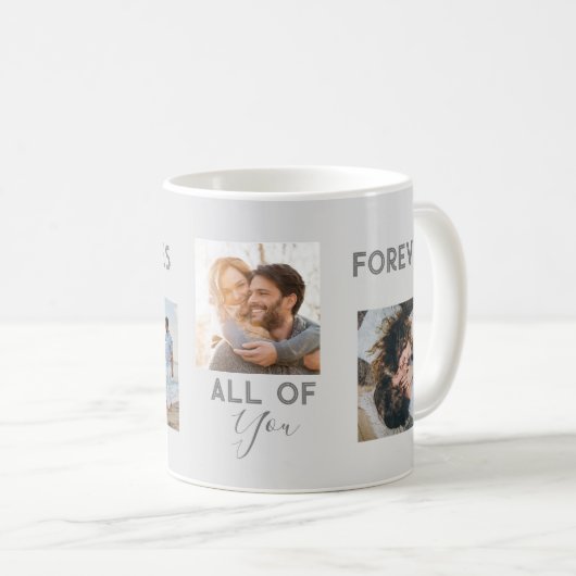 シックな新結婚婚カップル彼氏ガールフレンド写真 コーヒーマグカップ (正面右)