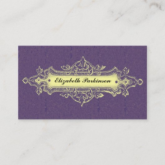 シックな旗が付いているヴィンテージの名刺 名刺 (正面)