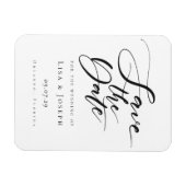 シックな日付カレンスタイリッシュダーの保存 マグネット (横)