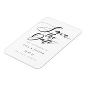 シックな日付カレンスタイリッシュダーの保存 マグネット (左側)