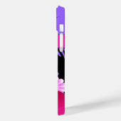 シックな明るい赤紫色ホットピンクと紫のフローラハイビスカス Case-Mate iPhoneケース (裏面 / 左)