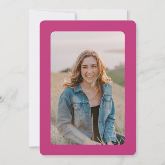 シックな明数々のるい色のフローラブライダルシャワー写真 招待状 (裏面)