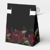 シックな暗赤色ゴシックフローラ結婚ムードのテント フェイバーボックス (裏面サイド)