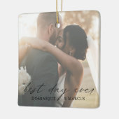 シックな書シンプル道の写真エレガント新婚 セラミックオーナメント (左)