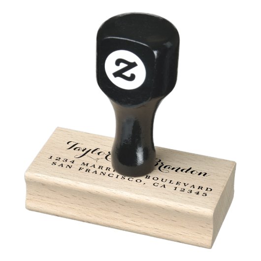 シックな書名結婚の差出人住所 ラバースタンプ (スタンプ)